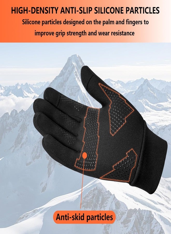 Rioomui Winter Running Gloves for Cold Weather, Liner Thermal Gloves Lightweight Touch Screen Thin Gloves Extra Grip and Durable Construction for Cycling, Biking, Hiking, Driving-XL - Image 4